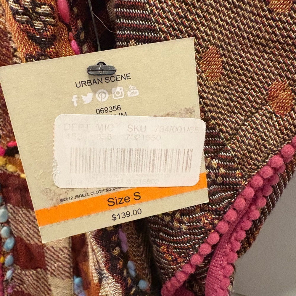 John Mark Multicolor Patchwork Cardigan NWT - image 4